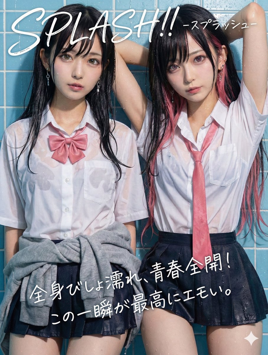 ai_tahi's tweet photo. SPLASH!! 第3弾💧

全身びしょ濡れで制服が身体に張り付いて…
この一瞬が最高の思い出になりそう🫧
もっと見たい人、いいねで教えてくださいね♡

#AI実写 #AIグラビア https://t.co/js2PnYTK6m
