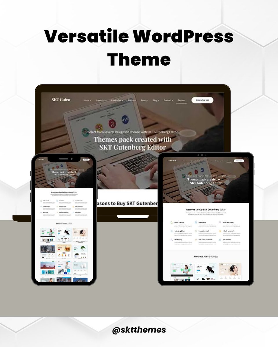 sktthemes's tweet image. Work across projects with a versatile WordPress theme. Suits agencies, portfolios, and businesses that need flexible layouts.
sktthemes.org/shop/versatile…

#VersatileDesign #AgencyWebsite #WordPress #BusinessSite