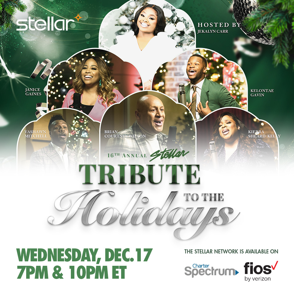 StellarTVnet's tweet image. The Stellar Tribute to the Holidays is bringing you a heartfelt evening of soul-stirring music, timeless carols, and the uplifting gospel sound we’ve cherished for generations, hosted by #JekalynCarr. #Scroll for a complete list of airings on @StellarTVnet!