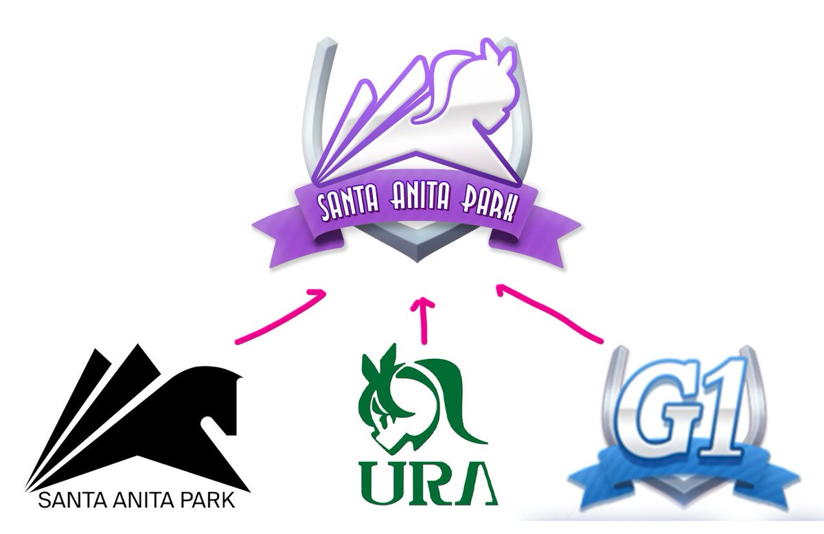 Want to share this Uma-fied logo I made for Santa Anita Park 😇