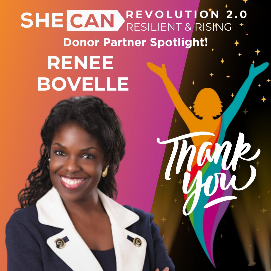 SHECANGlobal's tweet photo. Grateful for Renee Bovelle’s continued support at SHE-CAN Revolution 2.0: Resilient &amp; Rising! Your passion for women’s empowerment keeps the movement strong.

#SHECAN 
#ResilientAndRisingSupporters https://t.co/KeiVwCdmqm