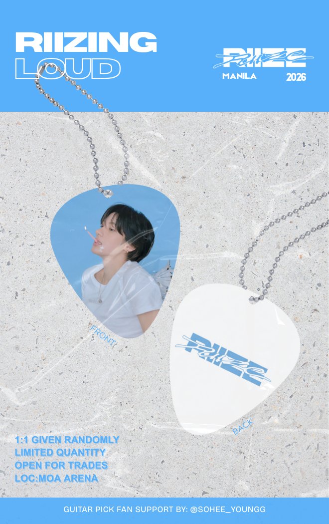 ⋆⭒˚.⋆RIIZING LOUD MANILA‧₊˚♪ 𝄞₊˚⊹
Fan support by: <a href="/sohee_youngg/">✮</a> 

☆Like &amp; RT to spread 
☆ 1:1 (given randomly) 
☆ Limited qty 
☆ Open for trades
☆Loc: Moa Arena

 #RIIZE 
#RIIZINGLOUD_IN_MANILA 
#RIIZINGLOUDInManila