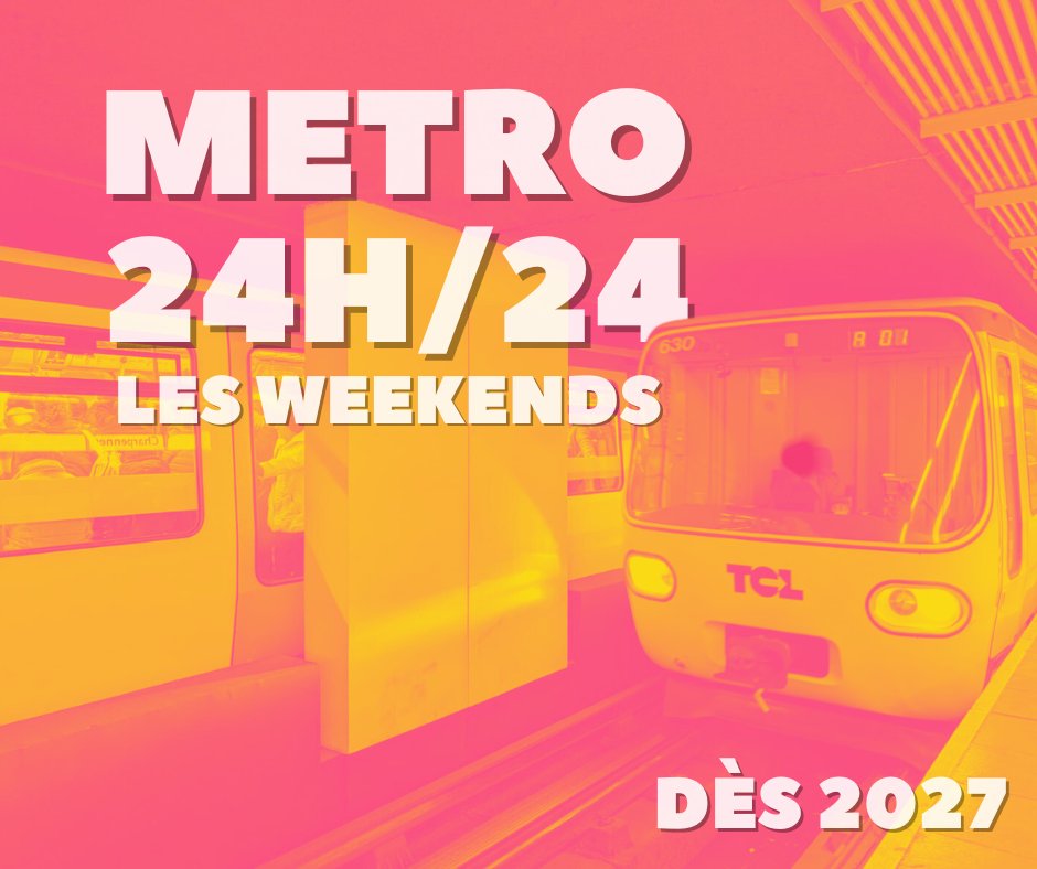 brunobernard_fr's tweet photo. 🌙🚇 Mon engagement : Le métro 24h/24 tous les week-ends.

Cette mesure pourra être déployée dès 2027.

✅➕ DE SÉCURITÉ : Avec plus de présence humaine pour que chacun voyage sans crainte aux heures nocturnes. 

✅ ➕ DE LIBERTÉ : Fini la course pour le dernier métro. Profitez, vivez, rentrez quand vous voulez. 

✅ ➕ D'ACTIVITÉS ÉCONOMIQUES : Un soutien pour les restaurateurs qui finissent tard, les activités culturelles et la vie nocturne.

Une liberté nouvelle pour votre quotidien. 

Une ambition pour notre Métropole.