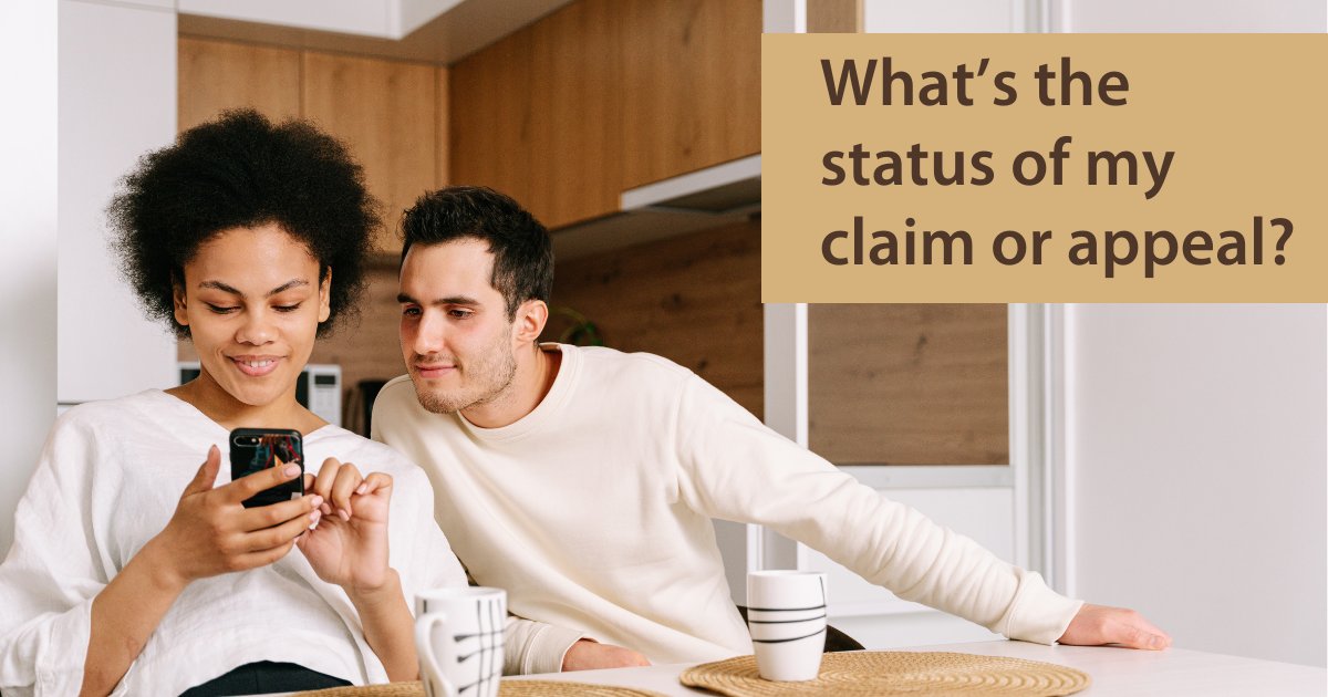 DeptVetAffairs's tweet image. Are you wondering about the status of your VA claim, appeal, or decision review?

Get step-by-step instructions on how to check your status: va.gov/claim-or-appea…