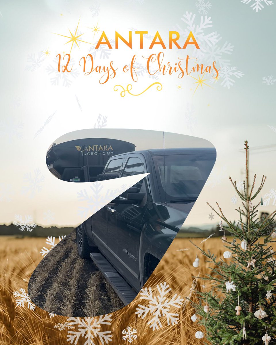🚜 On the 7th day of Christmas…
 Equipment that ran when it mattered
From planters to sprayers, reliable equipment makes agronomy recommendations count. Now’s the time for maintenance and improvements before spring rush.
#AntaraAgronomy #Antaras12DaysofChristmas