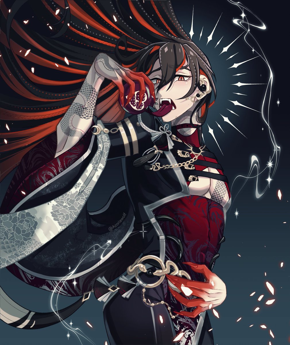 It was #Yakumo birthday and I missed it??? 🥺 Here is my late birthday present : Shadow Lineage  ★ Yakumo , happy birthday snake boy 🐍

[#NUcarnival #NUcarnivalfanart ]