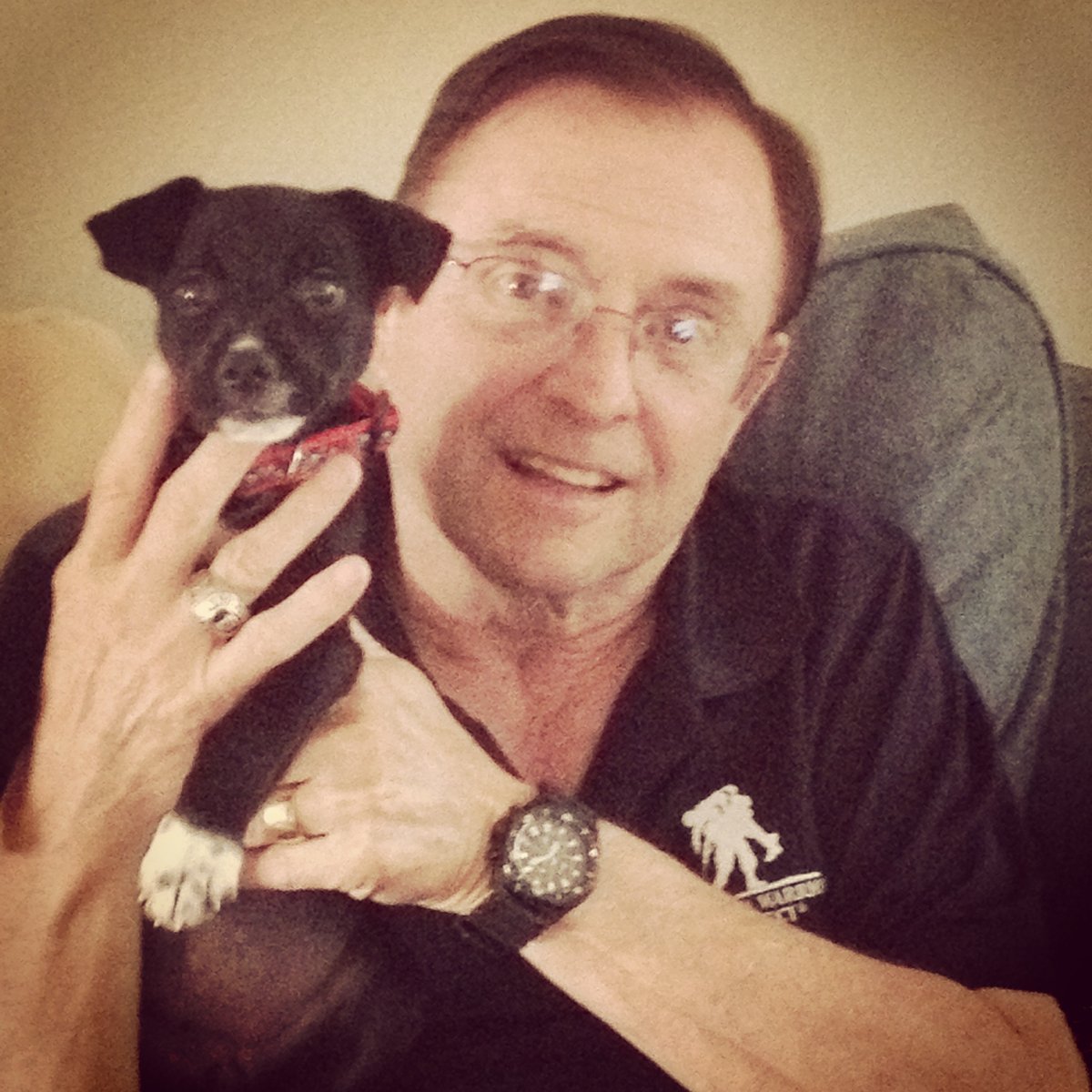 Elephant_pup's tweet photo. Ellie has a request... My Father  aka "Overlord", who was with me the day I brought Ellie home from the shelter, needs a pacemaker. Say all the Prayers. The more the merrier. Please and thank you. https://t.co/45ESYSaH8L