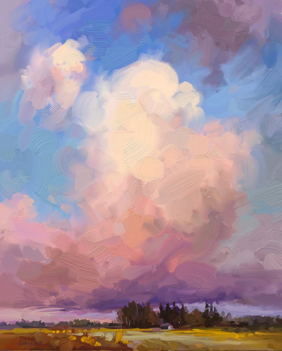 ~ Cloudy evening ~
Digital oil painting
