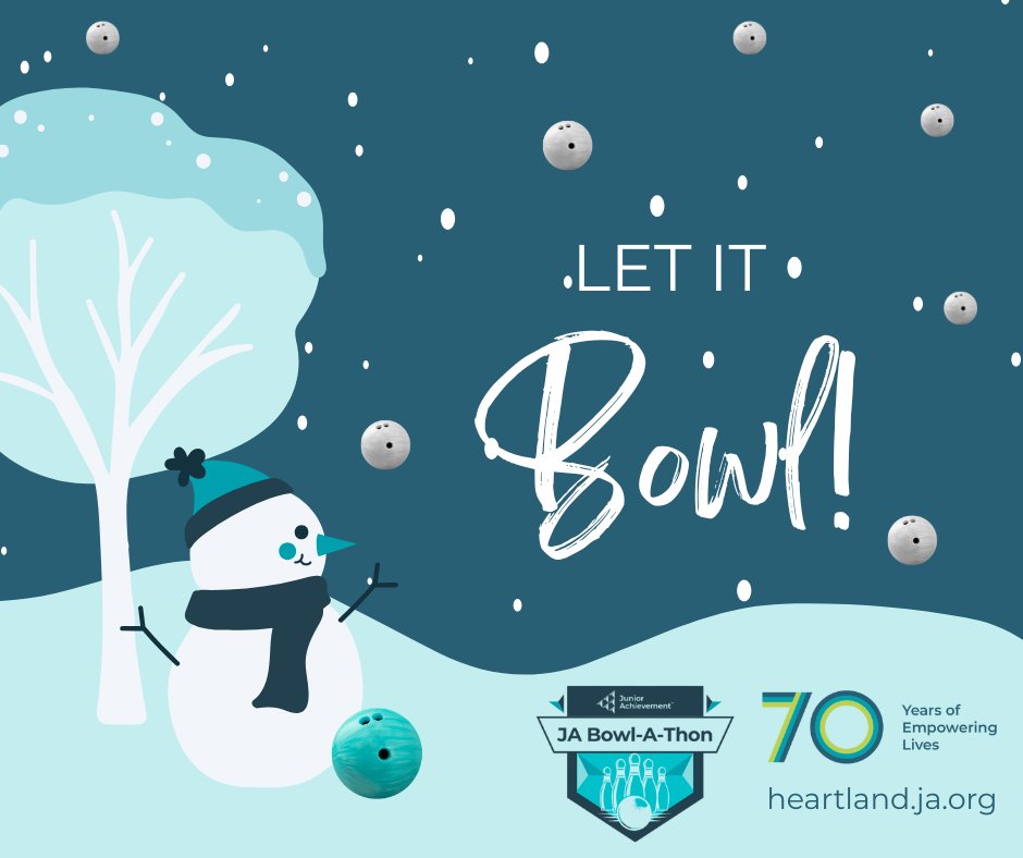 ❄Let it bowl, let it bowl, let it bowl! 🎳
Warm up your winter and make an impact at the JA Bowl-A-Thon.

Lanes are filling up - sign your team up today! 👉bit.ly/26jabowlathon