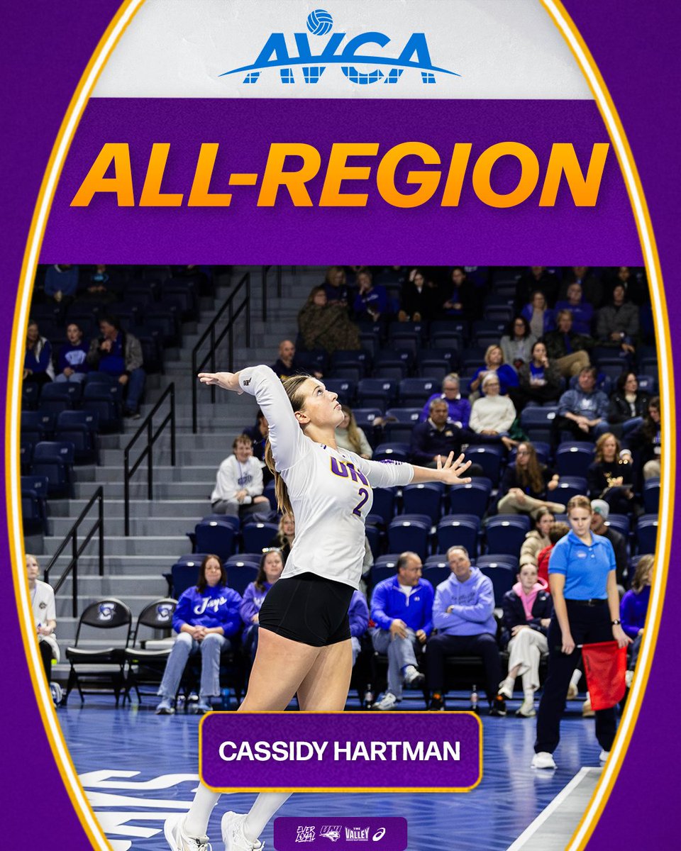 Whole lotta HARTMAN!!! 💜 

Congratulations to Cassidy Hartman on earning AVCA All-Region Team honors!

#EverLoyal | #1UNI