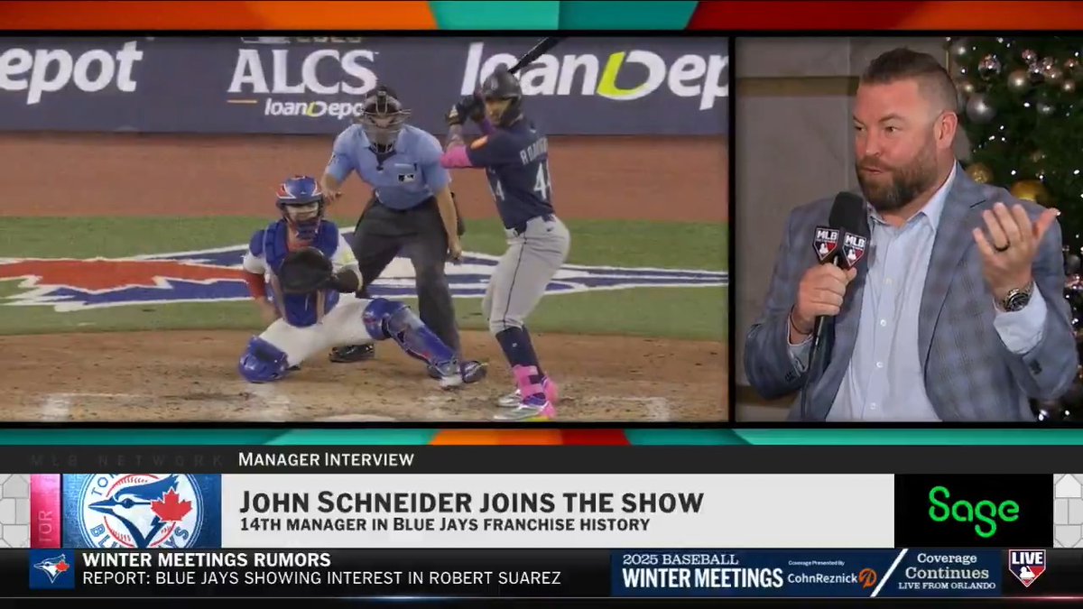 "There were so many awesome performances, so the expectation and the standard there in Toronto is just higher."
@BlueJays skipper John Schneider speaks on Toronto's marvelous Postseason run and setting a new standard for the club moving forward.
MLB Network x @SageUSAmerica