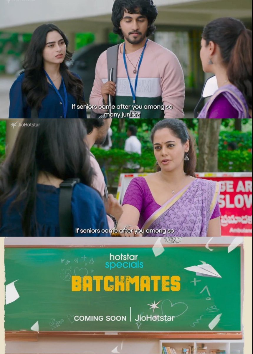 bossofbinge's tweet image. #Batchmates (Telugu) coming soon on @JioHotstar @JioHotstarTel_ 🍿

#JioHotstarSouthUnbound
