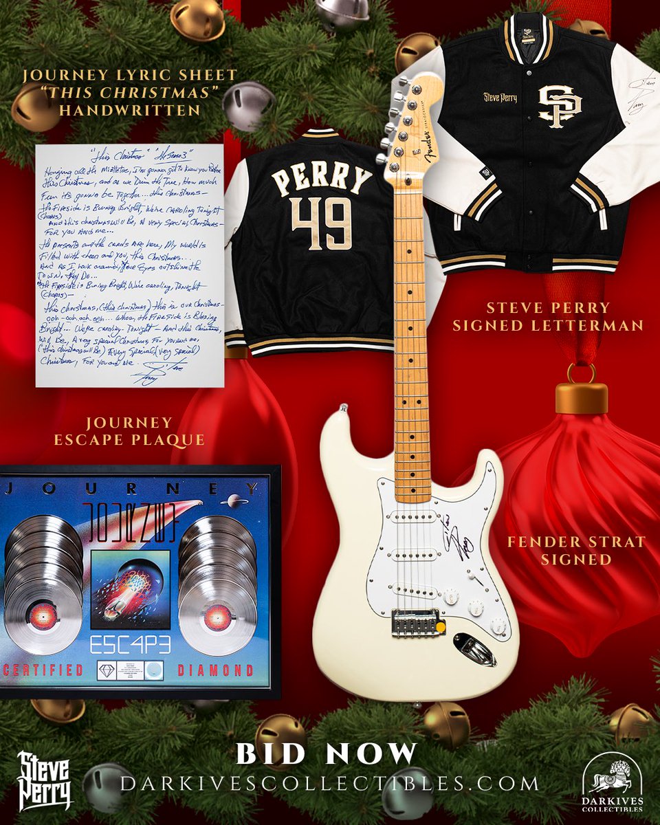 StevePerryMusic's tweet image. Steve Perry’s Holiday auction full of music history from Steve’s personal archive is live darkivescollectibles.com Proceeds benefit Gilead House, which works with single mothers and their children - many of whom are survivors of domestic violence - helping them rebuild their lives