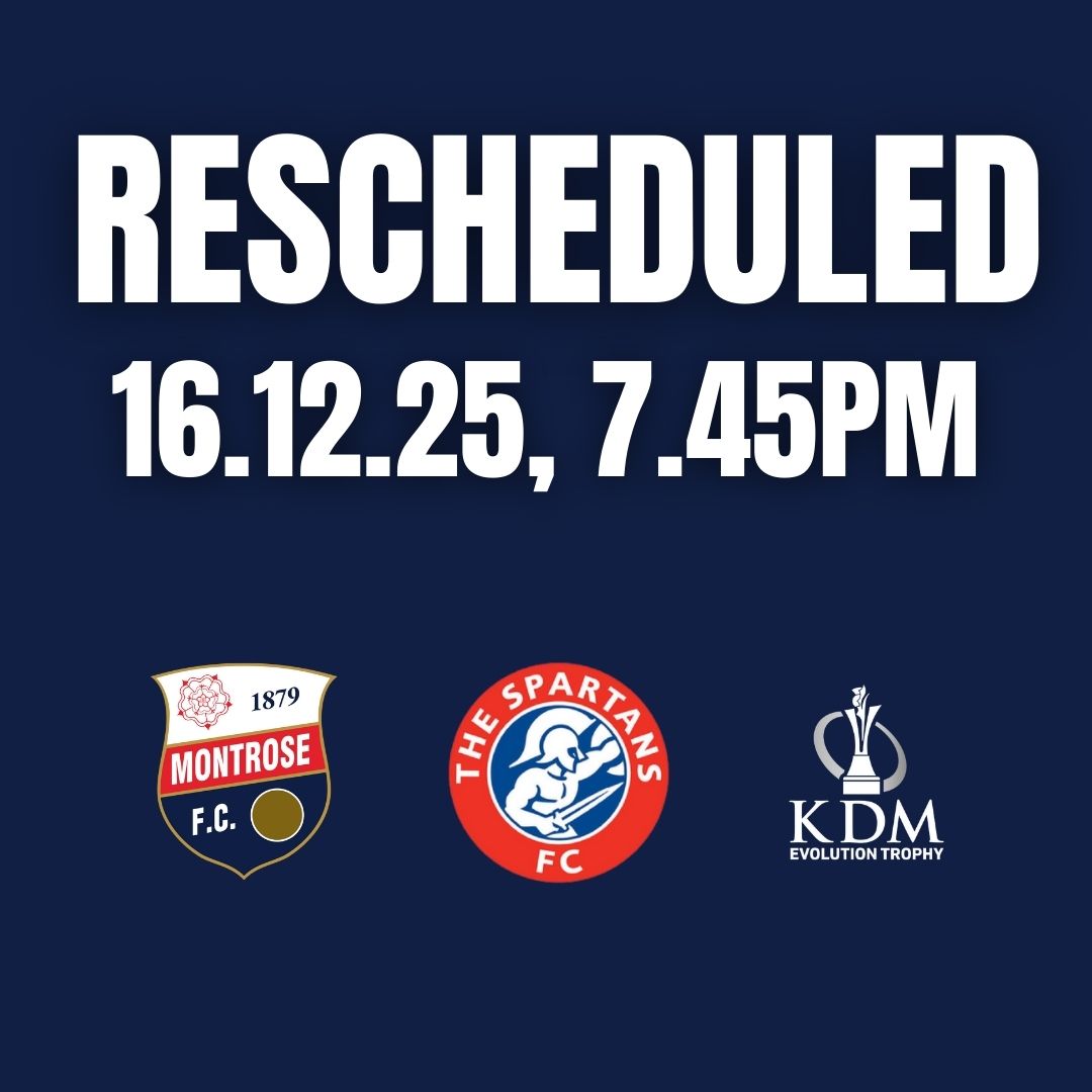 🗓️ Our KDM Evolution Trophy tie against <a href="/MontroseFC/">Montrose FC</a> will now be played at Links Park next Tuesday evening.