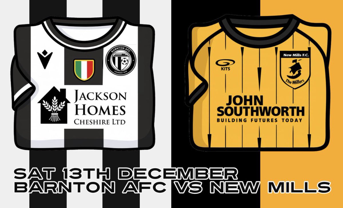 🏡  

*NOTE 14:00 KO*

Proudly sponsored by <a href="/WeaverHardware/">Weaverham Hardware LTD</a> 

📓 | Sat 13th Dec (HOME)
🏆 | NWCFL D1S
🆚️ | <a href="/NewMillsFC/">New Mills Football Club</a> 
🕢 | 14:00 k/o
🏟️ | <a href="/CreativeHutEdu/">CreativeHUT</a> Stadium 
📍 | CW8 4LH
💵 | Entrance £6 | Cons £4 | 18-21yrs £2 | U18 £1 | Junior Members/U5s Free

#UTV #FinoAllaFine