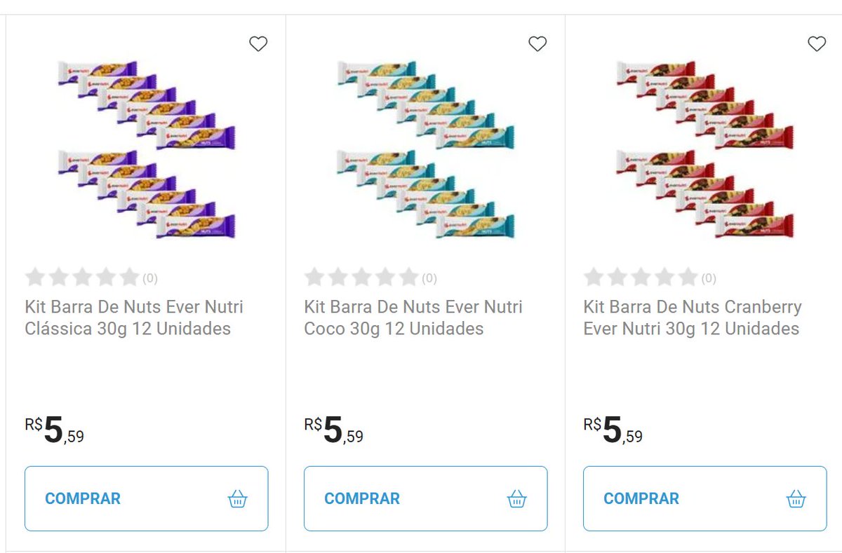 Regional - Kit Barra De Nuts 12 Unidades - R$ 5,00

-Costuma custar R$45+:
drogariasaopaulo.com.br/pesquisa?q=Kit…