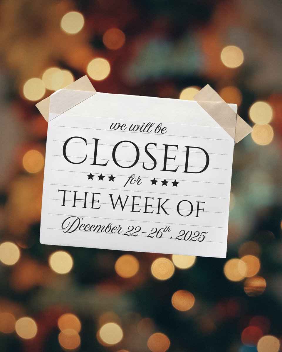 Our office will be closed for the week of December 22-26th. We hope have a wonderful holiday season!