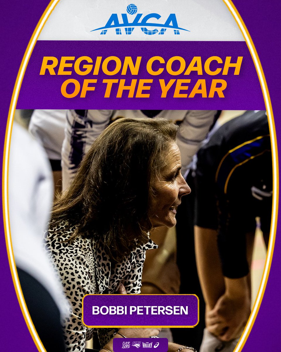 For the fifth time in her career, Bobbi Petersen is your AVCA Region Coach of the Year! 🏆 

#EverLoyal | #1UNI