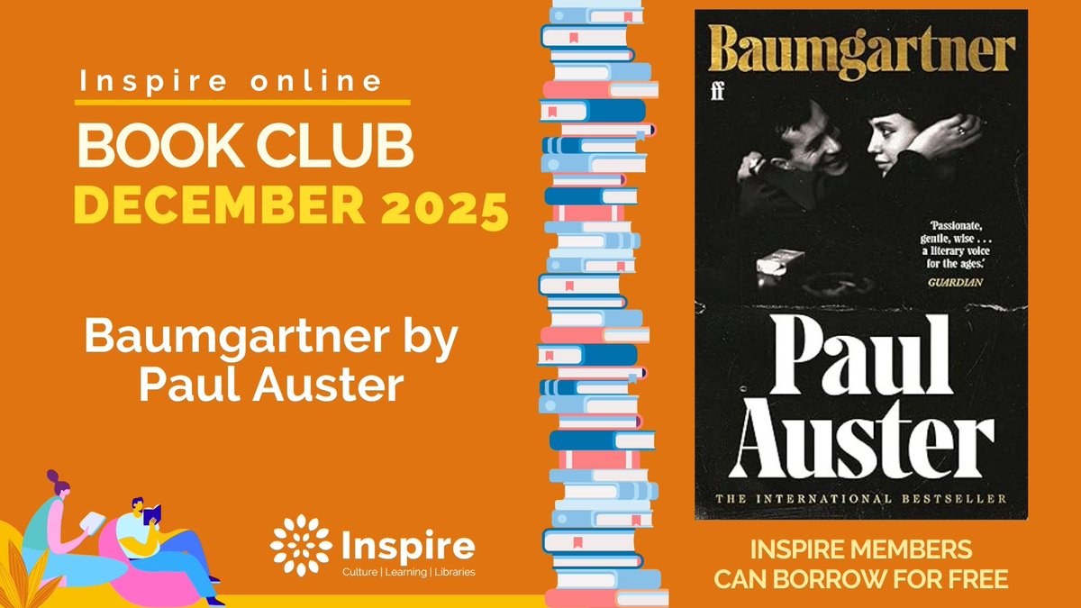NottsLibraries's tweet image. #InspireOnlineBookClub this months book is 'Baumgartner' by Paul Auster.  A book about love, loss and rebuilding your life after the loss of a loved one.  Join our free online book club for more information: bit.ly/3zpjwNR