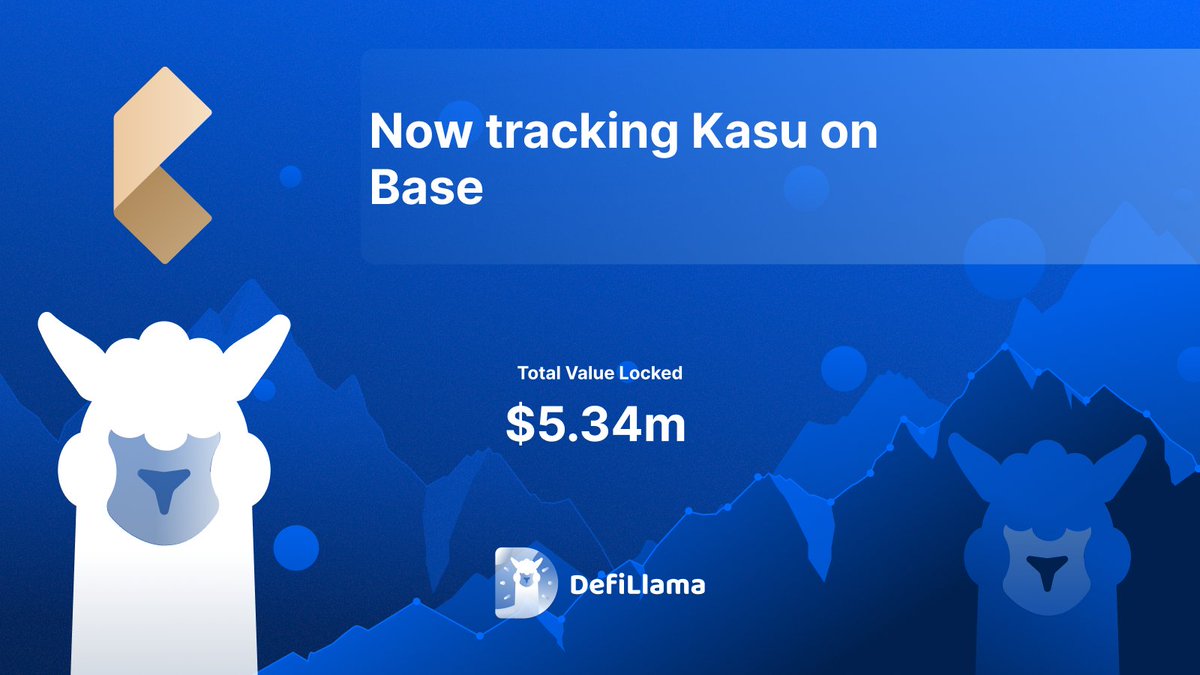 DefiLlama tracking Kasu Finance on Base with $5.34M TVL