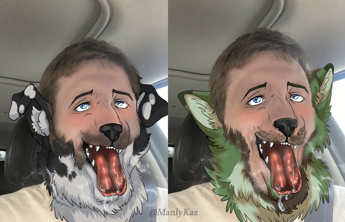 ManlyKaz's tweet photo. photo drawover for Spartan from discord! He wanted a fox version and a  dog version :3 which one do you wish happened to you? 🦊🐶 
#transfur #TFTuesday #transformation #furryart #furry https://t.co/faHe6MMrlJ