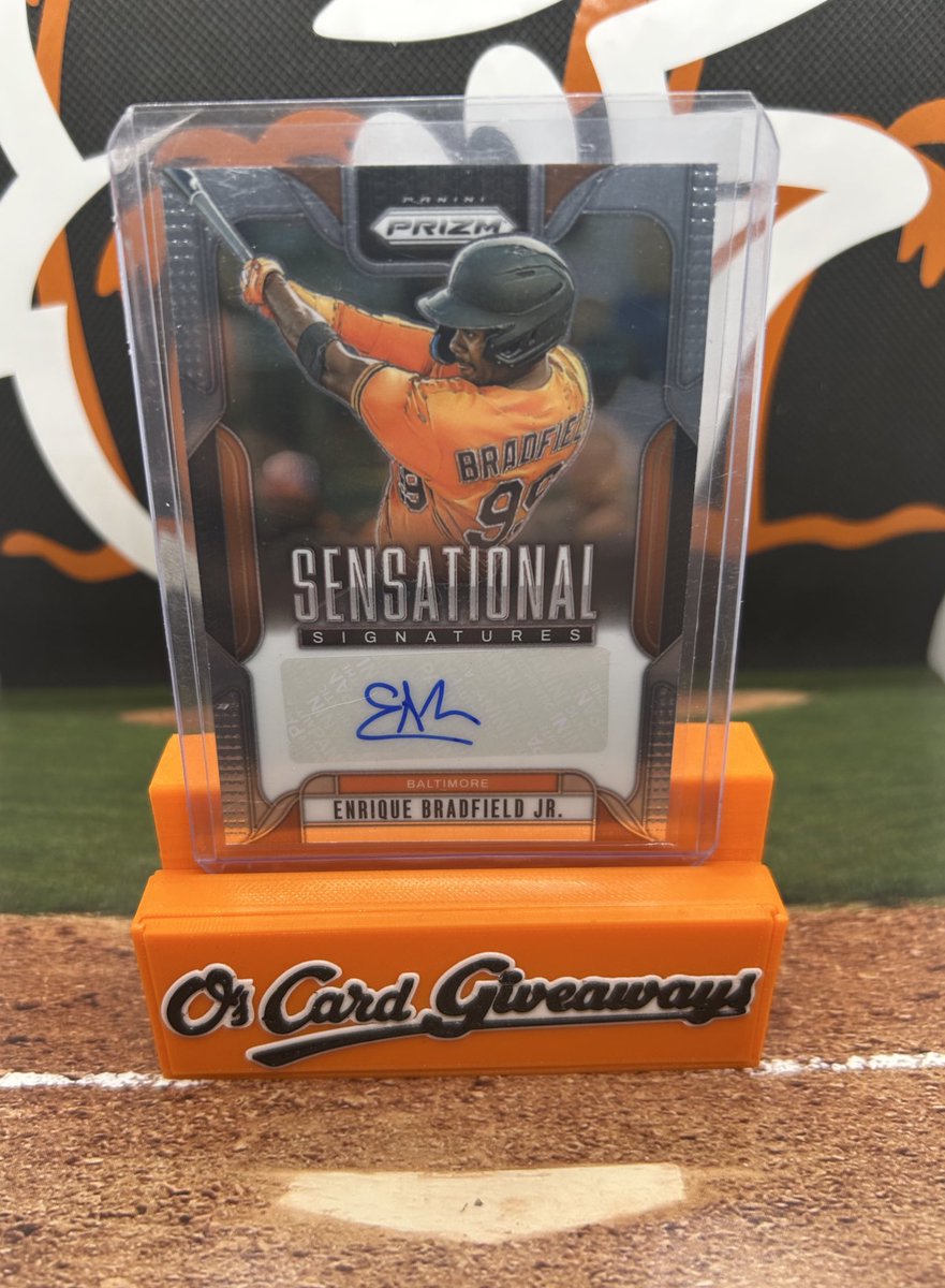 Day 9 of 12 days of giveaways! 

Like retweet and follow! I’ll select one winner to receive this Enrique Bradfield Jr. autographed card around noon tomorrow.

#Birdland
