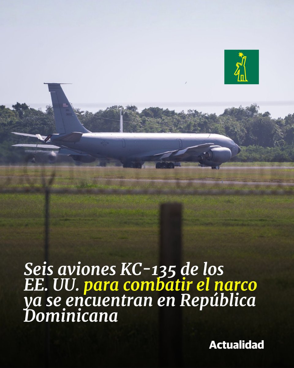 DiarioLibre's tweet image. 📰 |#ActualidadDL| El esquema previsto es que estas unidades carguen combustible en el aeropuerto, despeguen cada mañana y permanezcan sobrevolando el Caribe 
🔗ow.ly/BwfT50XGr39 

#DiarioLibre #Aviones #EEUU #RD #KC135