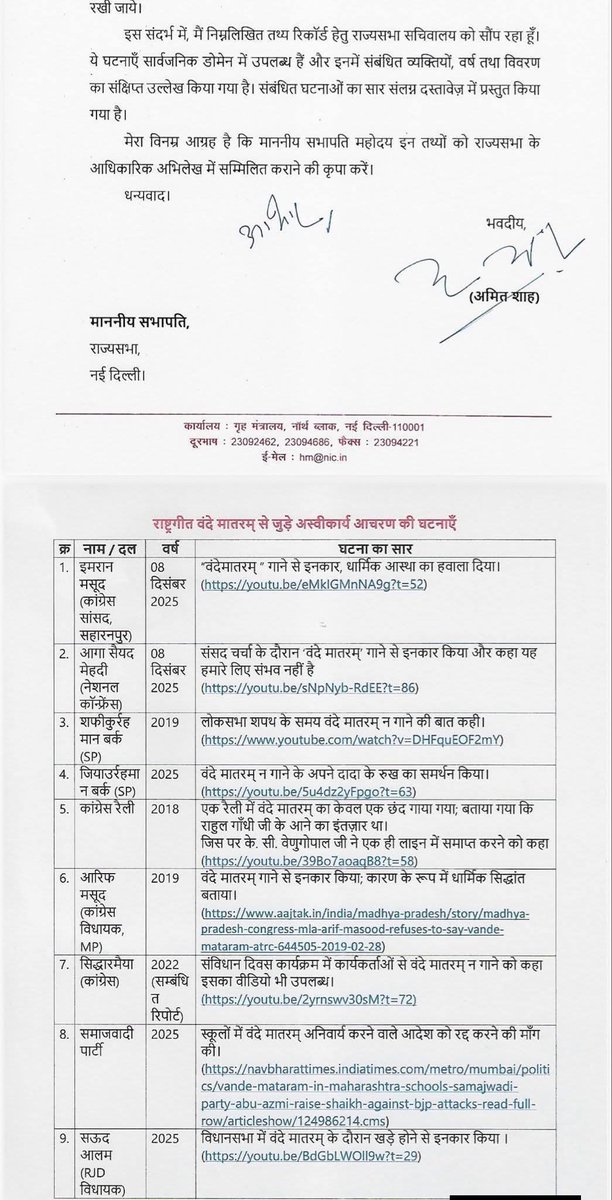 देश के गद्दारों के नाम पढ़ लीजिए

गृह मंत्री अमित शाह ने वंदे मातरम् के ख़िलाफ़ आचरण करने वाले विपक्ष के नेताओं का नाम राज्यसभा के पटल पर रखा ओर उन्हें संसदीय कार्यवाही अभिलेख में जोड़ने को कहा है

अभी भी लगता है इनके लिए शरिया पहले है या संविधान