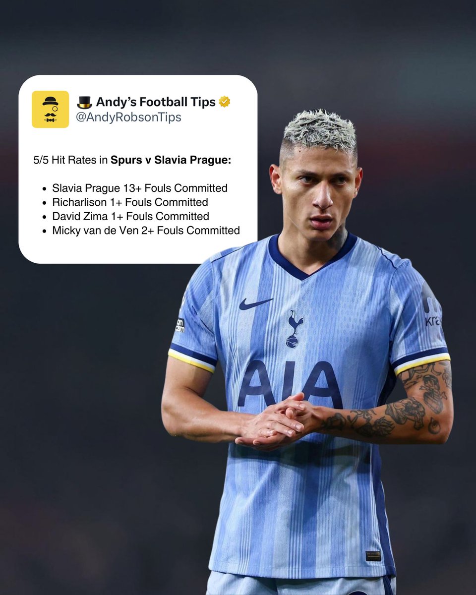 AndyRobsonTips's tweet photo. 🎯 Tuesday Champions League Hit Rates.

These are all selections that have landed in the last five straight matches for each team.

Let me know if you manage a winner from this content.

Good luck. https://t.co/Ra7WwJPprG