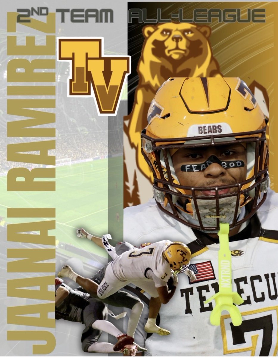 Blessed and thankful to receive 2nd Team All League #agtg 

<a href="/johnbonFTBL1ST/">Coach B</a> <a href="/JoelNichols19/">Joel Nichols</a> <a href="/tvhsbearsfb/">Temecula Valley Football</a> <a href="/TopPreps/">247 College Sports News Recruiting Top Preps on X</a> <a href="/gregbiggins/">Greg Biggins</a> <a href="/raj_manjrekar/">🏈🏀🎾Highlight_TheAthlete ⚾️🥎⚽️</a> <a href="/StirFrySports/">Stir-Fry Sports</a> <a href="/SidelinePreps/">Sideline Preps</a> <a href="/mosesk225/">Kevin Moses Scouting and Promotional Services</a>
<a href="/Sidelines_SN/">Sidelines Sports Network™</a>