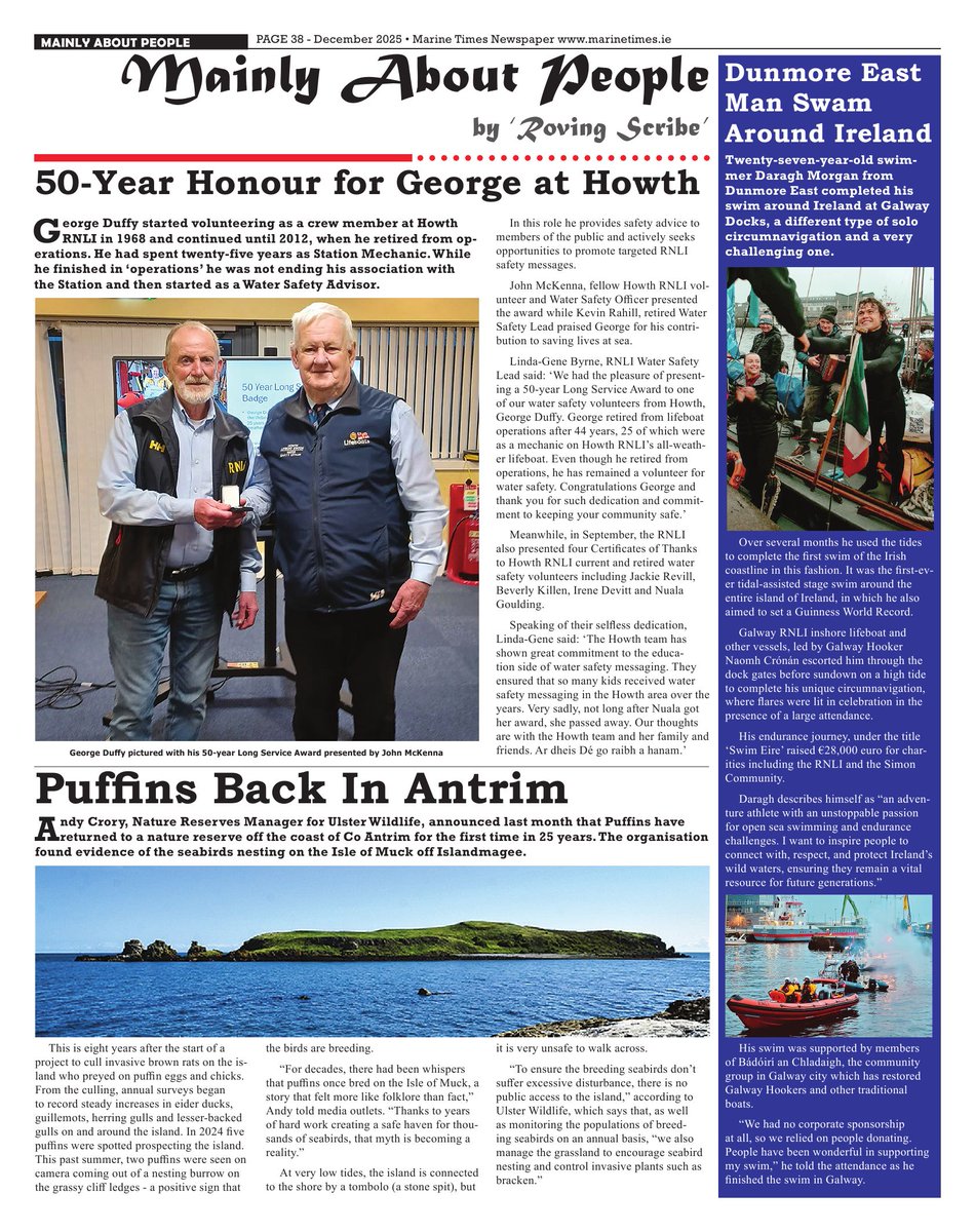 Maritime people are great. The MARINE TIMES reports each month on achievements. Read MAINLY ABOUT PEOPLE in the December edition out now in print and online.
