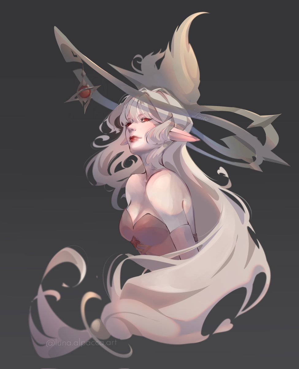 lunaalpaccaart's tweet image. A little Alice sketch, my attempt at the famous Frieren angle but with a different elf. (fixed some details ^^) 
#genshin #Alice #GenshinImpact