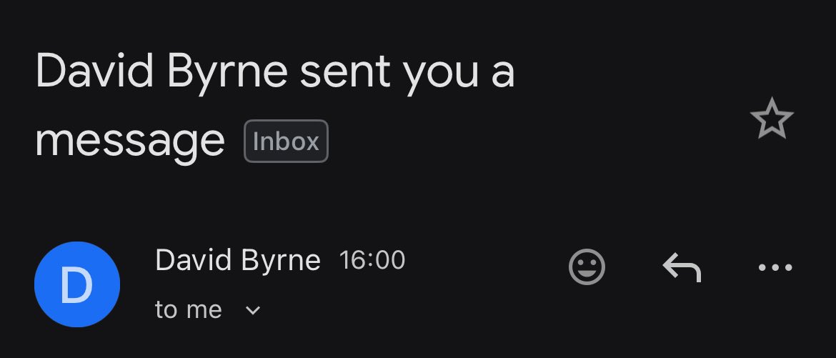 David Byrne I have received the Message I am ready to follow your instructions