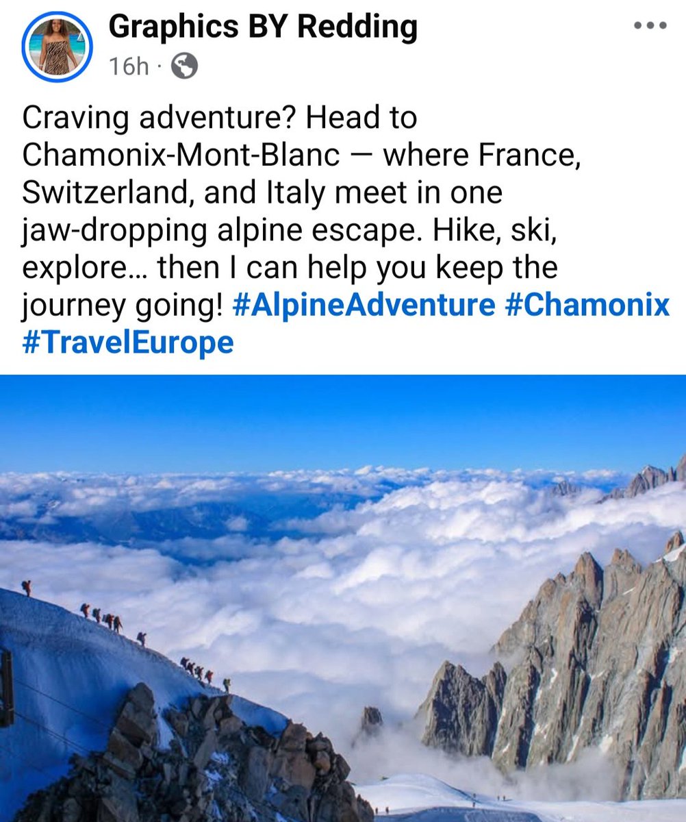 #ClickLinkInMyBio 
#ReddingGraphicsAndTravel
#Dream #Live #TravelTheWorld

facebook.com/share/p/19wk2G…