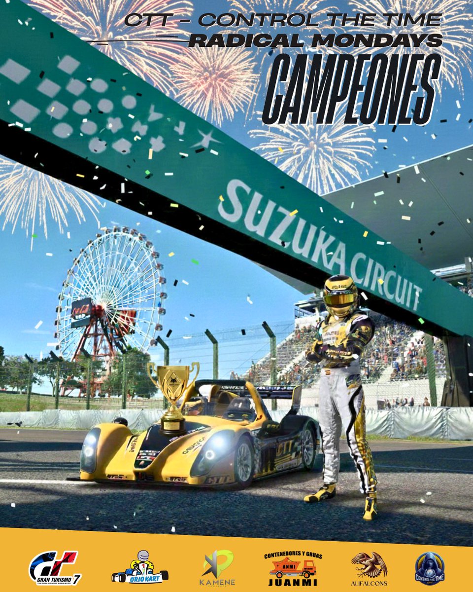 ControlTheTime_'s tweet image. 🏆 ¡CAMPEONES RADICAL MONDAYS! 🏆

11 carreras. 11 batallas. Una sola meta: El Título

Desde la primera curva hasta la última bandera a cuadros, el equipo lo ha dado todo 🤙🏻

🔥 CTT – Campeones Radical Mondays 2025 · El tiempo es nuestro ⏱️

CTT Power by Control The Time 🏎💨⏱🏁