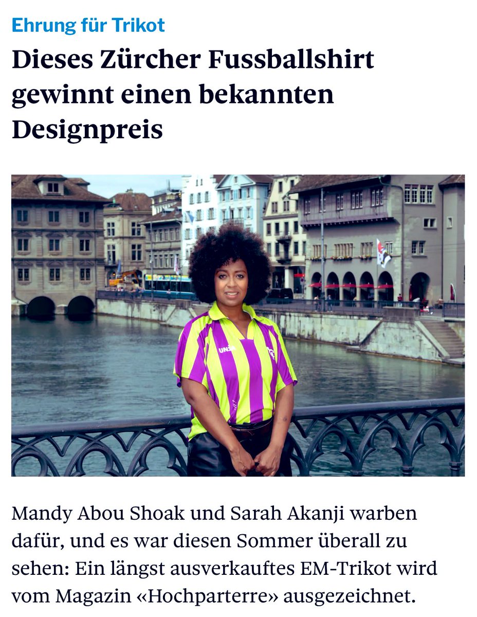 thuritch's tweet photo. Liebe Kinder, ich gratuliere die Designer*innen vom #empower_trikot für diesen wohlverdienten Preis 🤩. Und ja: «Die Zukunft des Fussballs ist entweder queer und feministisch. Oder dann wird er leider keine Zukunft haben». ✊🏽 https://t.co/nqE6DbtIyn