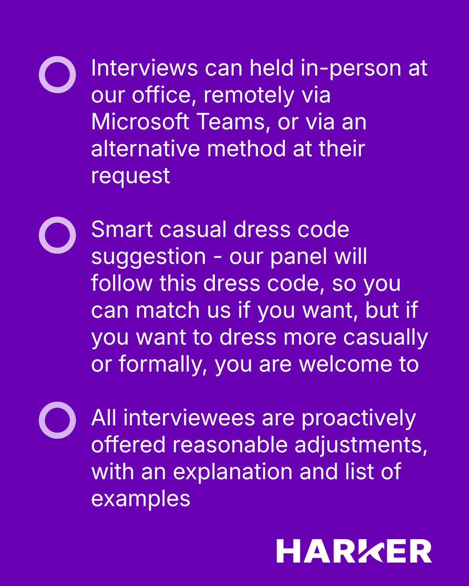 harkerapp's tweet photo. We're proud of our inclusive recruitment practices, and a key aspect of this is creating the most comfortable and equitable interview process for all applicants💡

#Interviews #RecruitmentProcess #InclusiveRecruiting #ApplicationProcess #HiringProcess https://t.co/PpZActOWJb