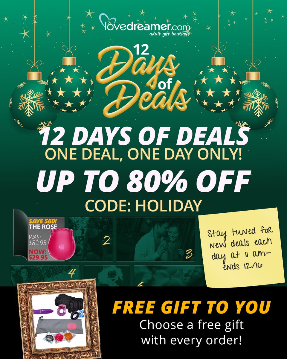 Santa's brought you a 🎁!  Our 12 DAYS OF DEALS SALE Starts NOW!

Check in everyday @ 11 for new AMAZING DEALS!

+ Save up to 80% on everything else with code HOLIDAY!

Keep warm this holiday season! 🌶️🌶️🌶️

#holidaysale  #supersale #christmassale #gifts