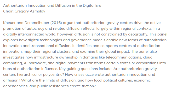 ECPR Digital Authoritarianism Research Network tweet media