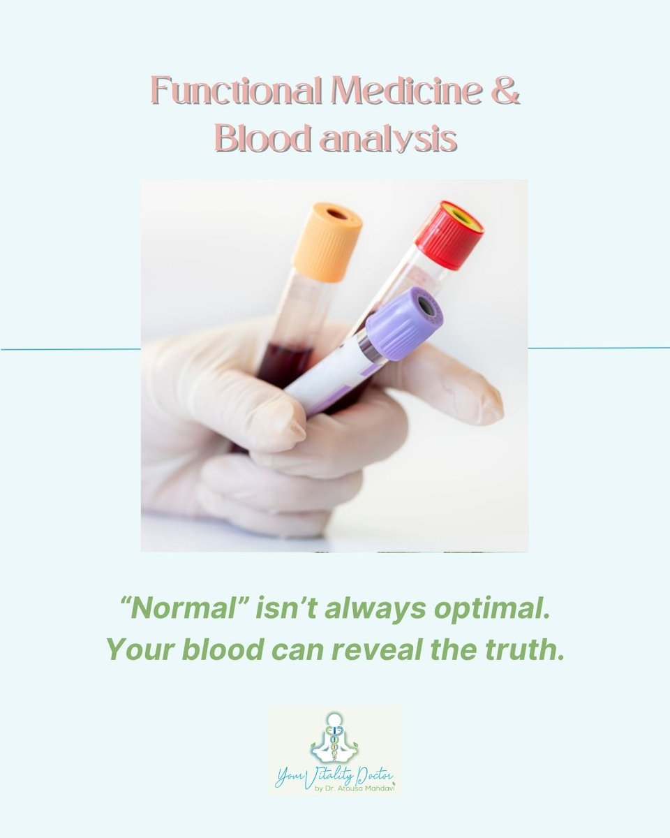 Myth: My labs are “normal,” so I must be fine.
Fact: "Normal" ranges don’t mean optimal health.

We dig deeper — using blood analysis to spot early signs of imbalance and tailor your plan based on YOU.

310-289-9770
yourvitalitydoctor.com
