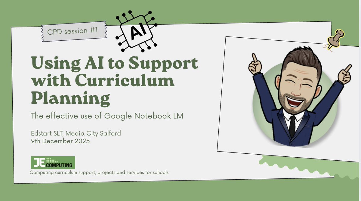 Really enjoyable and productive afternoon, working with subject leaders from <a href="/edstart_sch/">Edstart Schools</a> and <a href="/phildenton81/">Phil Denton</a> showcasing the immense possibilities of #GoogleNotebookLM and how it can be used across their schools. Looking forward to continuing with this AI support in the new year :)
