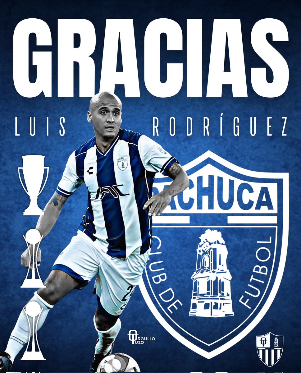 ¡ÉXITO EN LO QUE VENGA, CHAKA! 👋🏼

Luis Rodríguez finalizó su contrato y cierra su ciclo con <a href="/Tuzos/">Club de Futbol Pachuca</a>. ⚪🔵

⚽ 54 partidos.
🏆 CONCACAF Champions Cup.
🏆 Derby de las Américas.
🏆 Challenger Cup.

#OrgulloTuzo💙