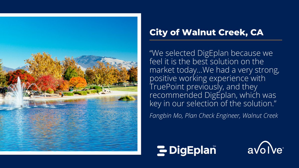 avolvesoftware's tweet image. Walnut Creek, an East Bay suburb, moved from paper to digital plan review with #DigEplan, transforming transparency and efficiency in City Hall, thanks to @GovPath!
Read their story: hubs.la/Q03XvQDZ0
#GovTech #ePlan #DigitalTransformation #CaliforniaCities