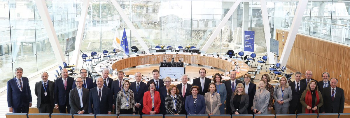 CyprusMFA's tweet photo. Permanent Secretary, Ambassador Theodora Constantinidou hosted today the Informal Meeting of EU State Secretaries and Secretaries-General in Lefkosia. 

Discussion focused on the priorities of the incoming Cyprus’ Presidency of the Council of the EU, as well as current geopolitical challenges for the EU and its Member States. 

@eu_eeas @EEAS_SecGen @cy2026EUsec @CyprusinEU