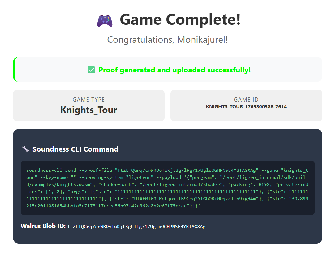 monikayadav1980's tweet photo. π°οΈ p32 // complete
knightβs tour: solved β
badge_03: earned π
another clean transmission from Team Bloop via soundness-cli
signals stable. proof integrity: 100% πβ¨
gratitude uplink β @SoundnessLabs @TheHubKeeper @AWendy12947 β‘
#Proof32 #TeamBloop #KnightsTour #zk https://t.co/zt2RdELhSs