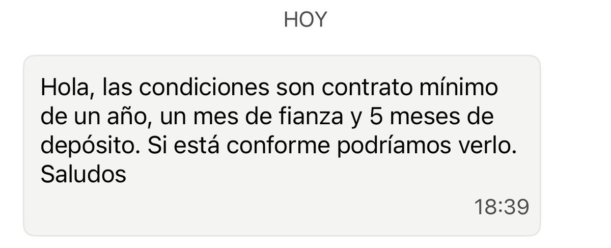 Plataforma de alquiler conocida. Piso mono. La propietaria me pide 5 meses de depósito. CINCO MESES. 

Yo: jajaja qué graciosa.
Ella: no es broma.

Literalmente me he puesto a mirar terrenos en Marte 😂🚀 De verdad, España, ¿estás bien? 🤯
