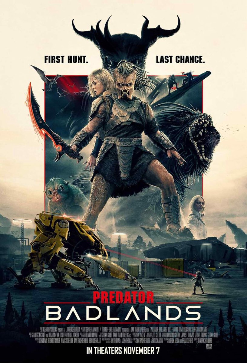 WinchesterKane's tweet photo. Finally getting to see this #PredatorBadlands https://t.co/4f8a2Jg4La