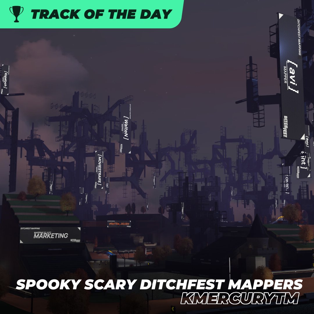 Trackmania's tweet image. Creative track by kMercury today!