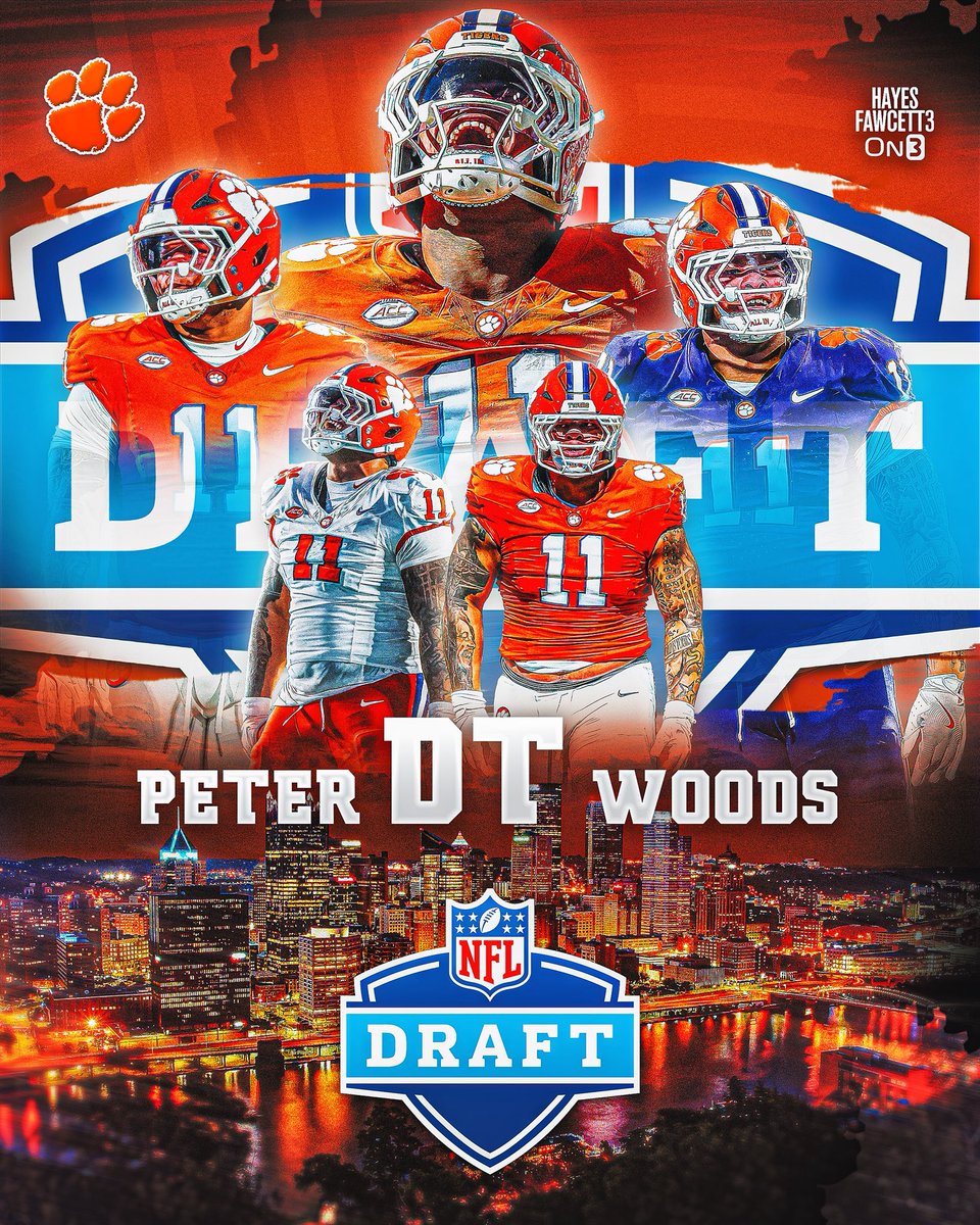Hayesfawcett3's tweet image. BREAKING: Clemson DL Peter Woods has Declared for the NFL Draft, he tells @On3

In his 3 years with the Tigers he totaled 82 Tackles, 5 Sacks, and 2 FF

He’s regarded as one of the Top DL in this year’s draft class

on3.com/rivals/peter-w…