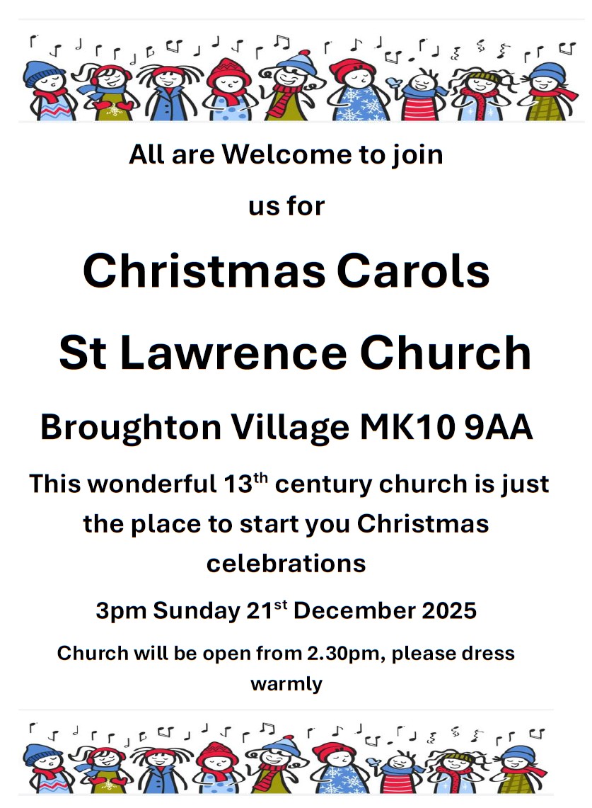🎄✨ Join us for Christmas Carols at St Lawrence Church, MK Village!
📅 Sun 21 Dec 2025
🕒 3pm (doors 2:30pm)

A beautiful 13th-century setting to start your festive celebrations.
All welcome — just wrap up warm and enjoy the Christmas cheer! 🎶❄️🎄
